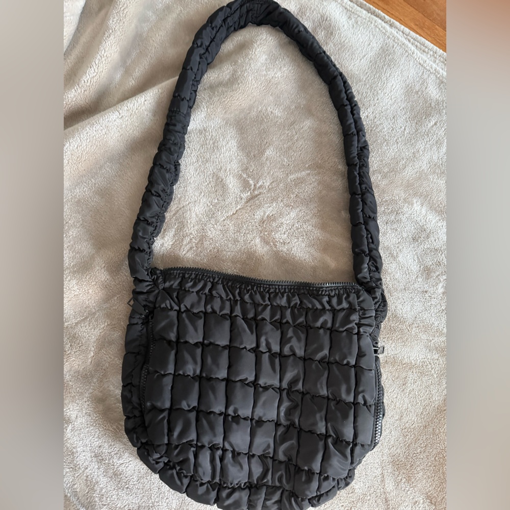 Urban Expressions Quilted Black Shoulder Bag